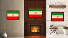 Load image into Gallery viewer, Iran Country Flag Vintage Canvas Print with Brown Picture Frame Home Decor Gifts Wall Art Decoration Artwork