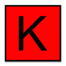 Load image into Gallery viewer, Alphabet K Red Canvas Print Black Frame Kids Bedroom Wall Décor Home Art