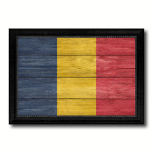 Load image into Gallery viewer, Chad Country Flag Texture Canvas Print with Black Picture Frame Home Decor Wall Art Decoration Collection Gift Ideas