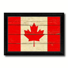 Load image into Gallery viewer, Canada Country Flag Vintage Canvas Print with Black Picture Frame Home Decor Gifts Wall Art Decoration Artwork