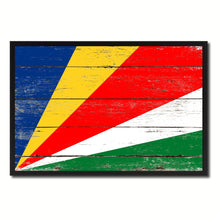 Load image into Gallery viewer, Seychelles Country National Flag Vintage Canvas Print with Picture Frame Home Decor Wall Art Collection Gift Ideas