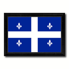 Load image into Gallery viewer, Quebec City Canada Flag Canvas Print Black Picture Frame