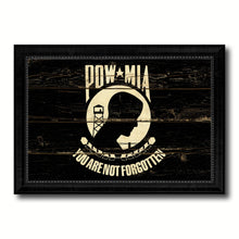 Load image into Gallery viewer, Pow Mia Military Flag Vintage Canvas Print with Black Picture Frame Home Decor Wall Art Decoration Gift Ideas