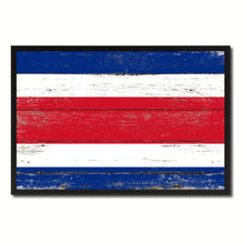 Load image into Gallery viewer, Costa Rica Country National Flag Vintage Canvas Print with Picture Frame Home Decor Wall Art Collection Gift Ideas