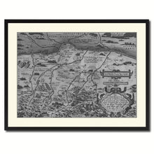 Load image into Gallery viewer, Germany Bavaria Vintage B&W Map Canvas Print, Picture Frame Home Decor Wall Art Gift Ideas