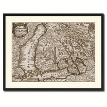 Load image into Gallery viewer, Finland Centuries Vintage Sepia Map Canvas Print, Picture Frame Gifts Home Decor Wall Art Decoration