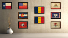 Load image into Gallery viewer, Chad Country Flag Vintage Canvas Print with Brown Picture Frame Home Decor Gifts Wall Art Decoration Artwork