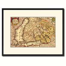 Load image into Gallery viewer, Finland Centuries Vintage Antique Map Wall Art Home Decor Gift Ideas Canvas Print Custom Picture Frame