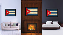 Load image into Gallery viewer, Cuba Country Flag Vintage Canvas Print with Black Picture Frame Home Decor Gifts Wall Art Decoration Artwork