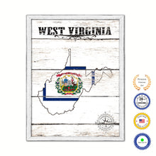 Load image into Gallery viewer, West Virginia Flag Gifts Home Decor Wall Art Canvas Print with Custom Picture Frame