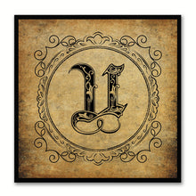 Load image into Gallery viewer, Alphabet U Brown Canvas Print Black Frame Kids Bedroom Wall Décor Home Art