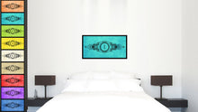 Load image into Gallery viewer, Alphabet Letter I Aqua Canvas Print Black Frame Kids Bedroom Wall Décor Home Art