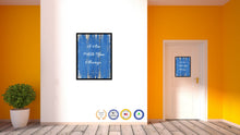 Load image into Gallery viewer, I Am With You Always - Matthew 28:20 Bible Verse Scripture Quote Blue Canvas Print with Picture Frame