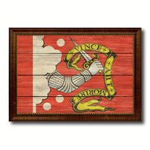 Load image into Gallery viewer, Bedford Military Flag Texture Canvas Print with Brown Picture Frame Home Decor Wall Art Gifts