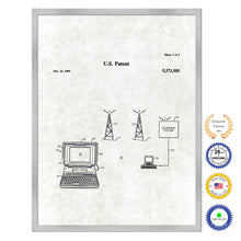 Load image into Gallery viewer, 1994 Mobile data terminal with external antenna Old Patent Art Print on Canvas Custom Framed Vintage Home Decor Wall Decoration Great for Gifts