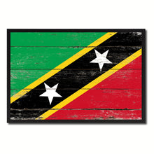 Load image into Gallery viewer, Saint Kitts and Nevis Country National Flag Vintage Canvas Print with Picture Frame Home Decor Wall Art Collection Gift Ideas
