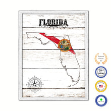 Load image into Gallery viewer, Florida Flag Gifts Home Decor Wall Art Canvas Print with Custom Picture Frame