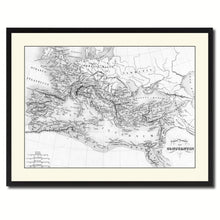 Load image into Gallery viewer, Constantine Empire Vintage B&W Map Canvas Print, Picture Frame Home Decor Wall Art Gift Ideas