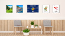 Load image into Gallery viewer, Wisconsin State Flag Shabby Chic Gifts Home Decor Wall Art Canvas Print, White Wash Wood Frame
