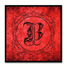 Load image into Gallery viewer, Alphabet B Red Canvas Print Black Frame Kids Bedroom Wall Décor Home Art