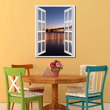 Load image into Gallery viewer, Huntington Beach California Picture French Window Canvas Print with Frame Gifts Home Decor Wall Art Collection