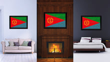 Load image into Gallery viewer, Eritrea Country Flag Vintage Canvas Print with Black Picture Frame Home Decor Gifts Wall Art Decoration Artwork