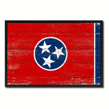 Load image into Gallery viewer, Tennessee State Flag Vintage Canvas Print with Black Picture Frame Home DecorWall Art Collectible Decoration Artwork Gifts