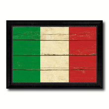 Load image into Gallery viewer, Italy Country Flag Vintage Canvas Print with Black Picture Frame Home Decor Gifts Wall Art Decoration Artwork