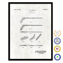 Load image into Gallery viewer, 1935 Hockey Stick Old Patent Art Print on Canvas Custom Framed Vintage Home Decor Wall Decoration Great for Gifts