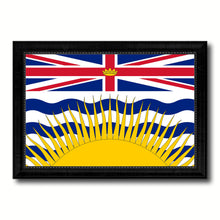 Load image into Gallery viewer, British Columbia Province City Canada Country Flag Canvas Print Black Picture Frame
