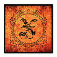 Load image into Gallery viewer, Alphabet X Orange Canvas Print Black Frame Kids Bedroom Wall Décor Home Art