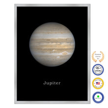 Load image into Gallery viewer, Jupiter Print on Canvas Planets of Solar System Silver Picture Framed Art Home Decor Wall Office Decoration