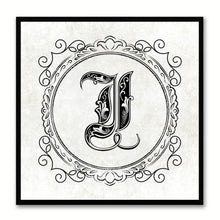 Load image into Gallery viewer, Alphabet I White Canvas Print Black Frame Kids Bedroom Wall Décor Home Art