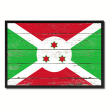 Load image into Gallery viewer, Burundi Country National Flag Vintage Canvas Print with Picture Frame Home Decor Wall Art Collection Gift Ideas