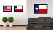 Load image into Gallery viewer, Texas State Flag Canvas Print with Custom Black Picture Frame Home Decor Wall Art Decoration Gifts