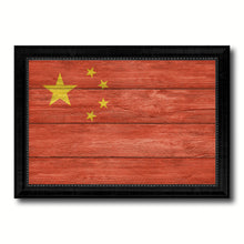 Load image into Gallery viewer, China Country Flag Texture Canvas Print with Black Picture Frame Home Decor Wall Art Decoration Collection Gift Ideas