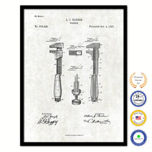 Load image into Gallery viewer, 1887 Wrench Old Patent Art Print on Canvas Custom Framed Vintage Home Decor Wall Decoration Great for Gifts
