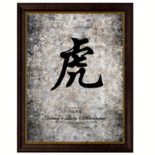 Load image into Gallery viewer, Zodiac Tiger Horoscope Canvas Print Brown Picture Frame Home Decor Wall Art Gift Ideas