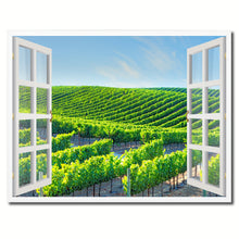 Load image into Gallery viewer, Wine Vineyards Napa Valley California Picture French Window Framed Canvas Print Home Decor Wall Art Collection