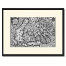 Load image into Gallery viewer, Finland Centuries Vintage B&W Map Canvas Print, Picture Frame Home Decor Wall Art Gift Ideas