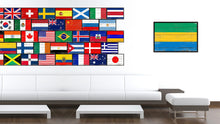 Load image into Gallery viewer, Gabon Country National Flag Vintage Canvas Print with Picture Frame Home Decor Wall Art Collection Gift Ideas
