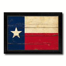 Load image into Gallery viewer, Texas State Vintage Flag Canvas Print with Black Picture Frame Home Decor Man Cave Wall Art Collectible Decoration Artwork Gifts