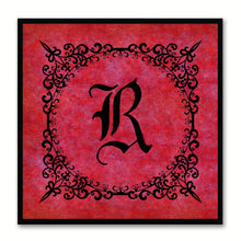Load image into Gallery viewer, Alphabet R Red Canvas Print Black Frame Kids Bedroom Wall Décor Home Art