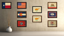 Load image into Gallery viewer, Cyprus Country Flag Vintage Canvas Print with Black Picture Frame Home Decor Gifts Wall Art Decoration Artwork