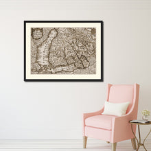 Load image into Gallery viewer, Finland Centuries Vintage Sepia Map Canvas Print, Picture Frame Gifts Home Decor Wall Art Decoration