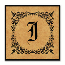 Load image into Gallery viewer, Alphabet I Brown Canvas Print Black Frame Kids Bedroom Wall Décor Home Art