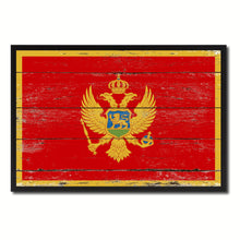 Load image into Gallery viewer, Montenegro Country National Flag Vintage Canvas Print with Picture Frame Home Decor Wall Art Collection Gift Ideas
