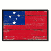 Load image into Gallery viewer, Samoa Country National Flag Vintage Canvas Print with Picture Frame Home Decor Wall Art Collection Gift Ideas