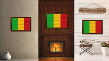 Load image into Gallery viewer, Mali Country Flag Vintage Canvas Print with Brown Picture Frame Home Decor Gifts Wall Art Decoration Artwork