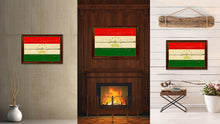 Load image into Gallery viewer, Tajikistan Country Flag Vintage Canvas Print with Brown Picture Frame Home Decor Gifts Wall Art Decoration Artwork